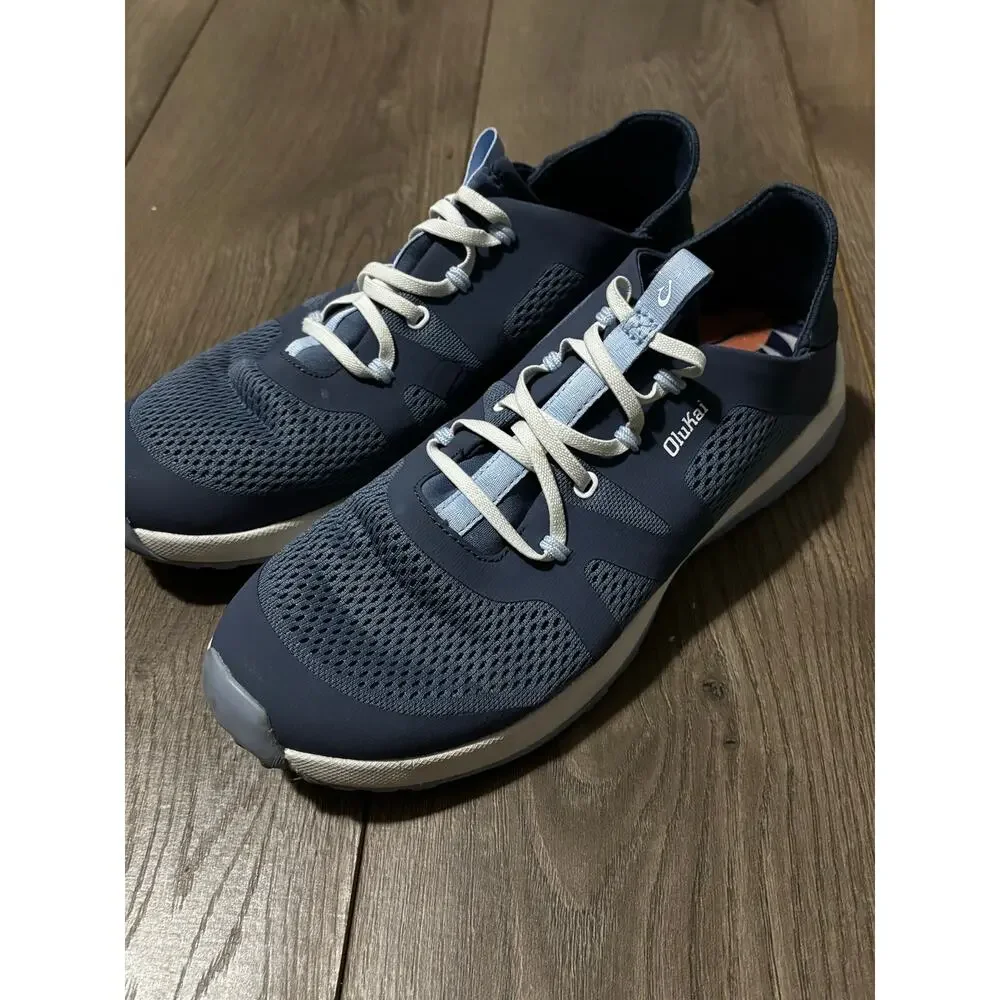 Olukai Hula Women’s Blue Fog Mesh Sneakers Walking Shoes Size 10